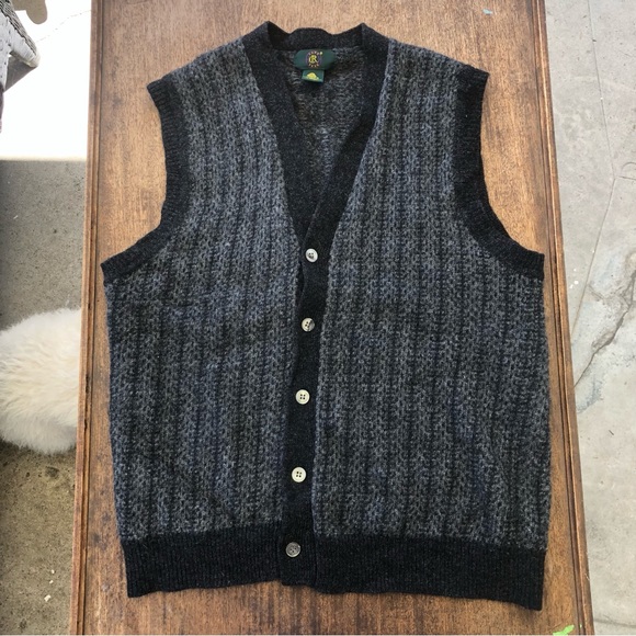 Urban Outfitters Jackets & Coats Vintage 9s Style Gray Striped Wool Vest Pure New Wool